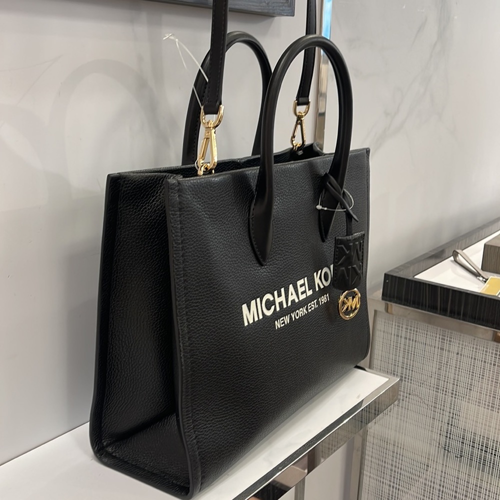 KorsMichael Kors Medium Mirella 35S2G7ZT7L Tote Bag In Black NWT - Picture 4 of 16